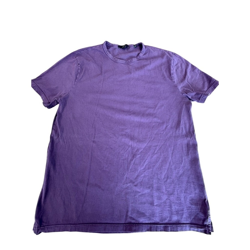 Vince Mens Purple Cotton Short Sleeve‎ Crewneck T-Shirt MS1299910 Size L  USA